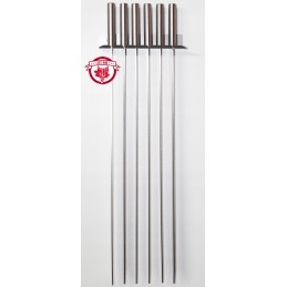 Kastuvai, iešmai, 6 vnt, inox rankena, 43 cm