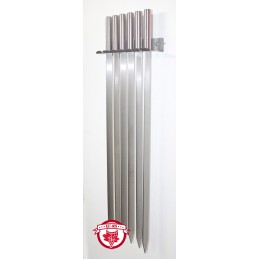 Kastuvai, iešmai, 6 vnt, inox rankena, 43 cm
