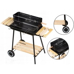 Reguliuojamos anglies kepsninės su lentynomis