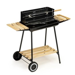 Reguliuojamos anglies kepsninės su lentynomis