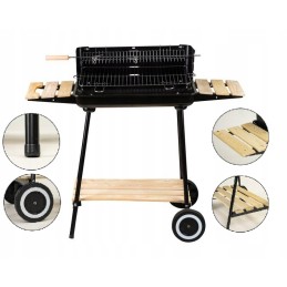 Reguliuojamos anglies kepsninės su lentynomis