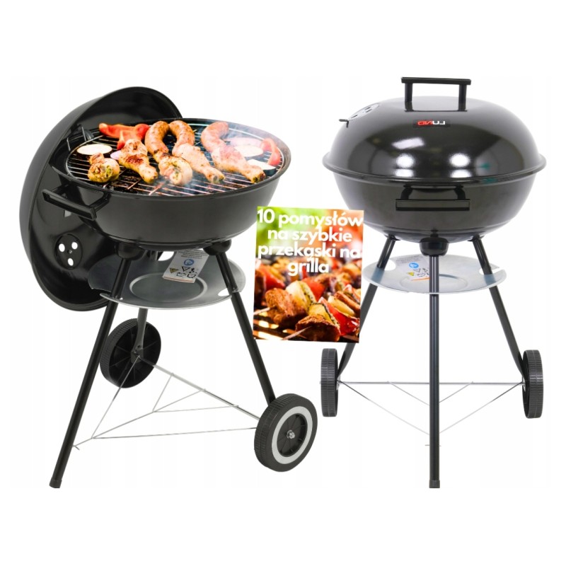 Nebrangus medžio anglies grilis lund garden kietos 41 cm grotelės su dangteliu