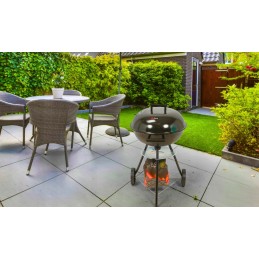 Nebrangus medžio anglies grilis lund garden kietos 41 cm grotelės su dangteliu