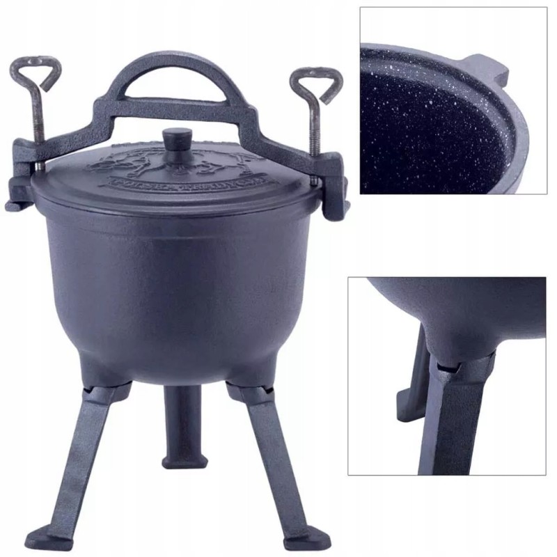 Medžioklės katilas 4 litrai Kamille km 4800m - nemokamas peilių komplektas