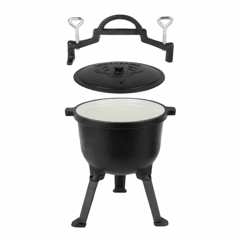 Medžioklinis virdulys 5l, emaliuotas ketaus puodas