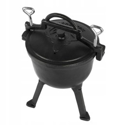 Medžioklinis virdulys 5l, emaliuotas ketaus puodas