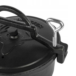 Medžioklinis virdulys 5l, emaliuotas ketaus puodas