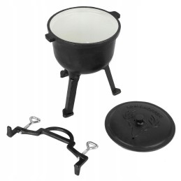 Medžioklinis virdulys 5l, emaliuotas ketaus puodas