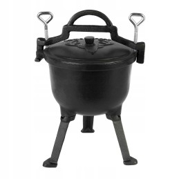 Medžioklinis virdulys 5l, emaliuotas ketaus puodas