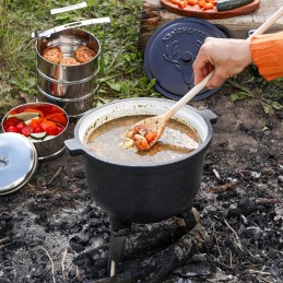 Medžioklinis virdulys 5l, emaliuotas ketaus puodas