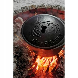 Medžioklinis virdulys 5l, emaliuotas ketaus puodas