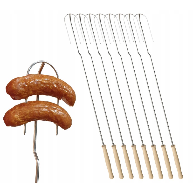 Wo 70 nerūdijančio plieno laužo šakutė 70 cm, skirta kepsninei laužo šakutei