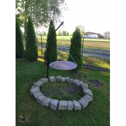 Plieninės grotelės sodo griliui - trikojis