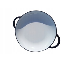 Emaliuota ketaus keptuvė, 38 cm, židinys, 5 cm h