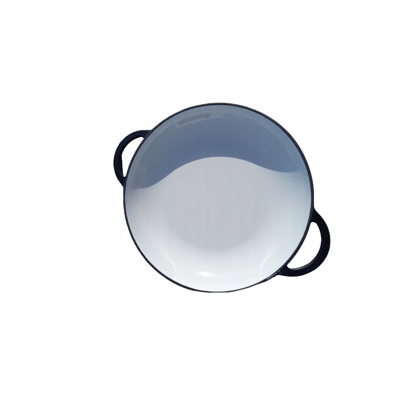 Emaliuota ketaus keptuvė, 38 cm, židinys, 5 cm h