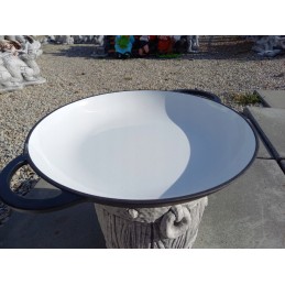 Emaliuota ketaus keptuvė, 38 cm, židinys, 5 cm h