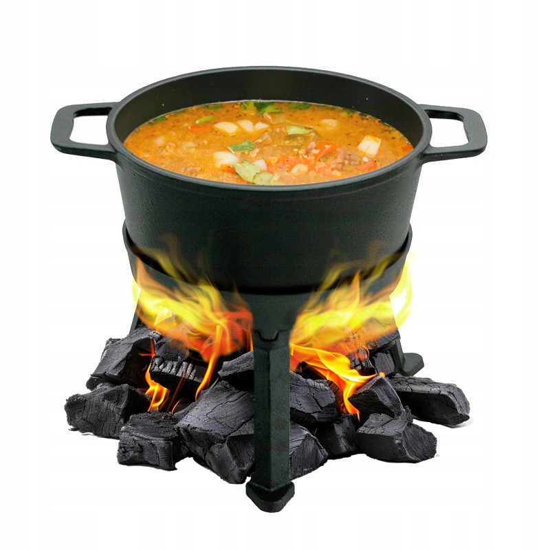 Ketaus medžioklės puodas, emaliuotas, 5l