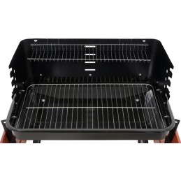 Grilis su anglimis, sulankstomos lentynos, grotelės, 53 cm