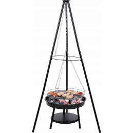 ️Sodo kepsninė su anglimis, pakabinamas židinys, 46cm grotelės