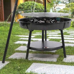 ️Sodo kepsninė su anglimis, pakabinamas židinys, 46cm grotelės