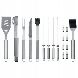Lagaminų ir stalo įrankių rinkinys, kepsninės reikmenys, 18 vnt