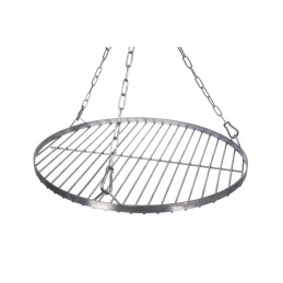 Apvalios nerūdijančio plieno grotelės 600mm su pakabinama grandine