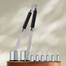 XXL kepsninės komplektas lagamine, priedai, kepsninės reikmenys 33in1