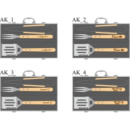 Pardavimo objektas – personalizuotas kepsninės komplektas bambukinėje dėžutėje!