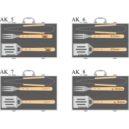 Pardavimo objektas – personalizuotas kepsninės komplektas bambukinėje dėžutėje!