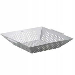 Stainless steel grill basket for vegetables roesle bbq 33x30cm