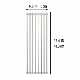 Broil king - grotelės iš 8 mm barono nerūdijančio plieno strypų | karūna | karūna klasikinė - 43,3 cm × 16 cm - 1 vnt.