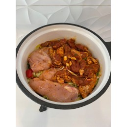 Katilas su ugnimi, emaliuotas puodas, 8 litrai