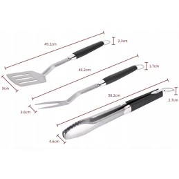 Profesionalus nerūdijančio plieno kepsninės indų rinkinys, 3 vnt