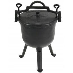 Ketaus medžioklės puodas, 8 litrai, emaliuotas puodas