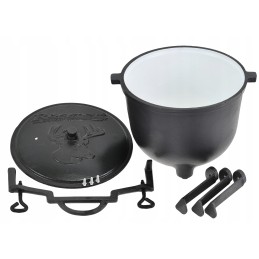 Ketaus medžioklės puodas, 8 litrai, emaliuotas puodas