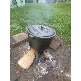 Ketaus medžioklės puodas, stovimas, Rossner, 8 l