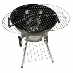 Anglies sodo grilis briketams, uždaras, su ventiliaciniu dangteliu ir lentyna