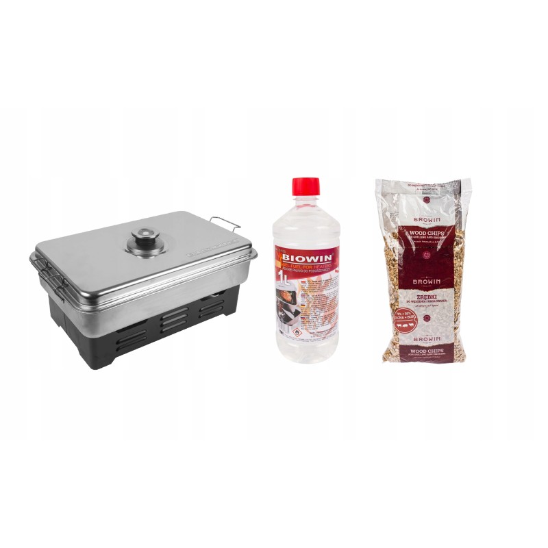Nešiojama namų rūkykla medienos drožlių kuras browin 330011