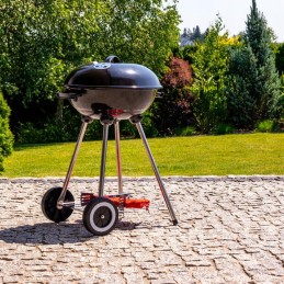 Sferinės anglies kepsninės su dangteliu