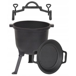 Medžioklės katilas kepsniams 8l ketaus mk203 Rossner grilis