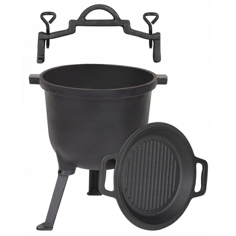 Medžioklės katilas kepsniams 8l ketaus mk203 Rossner grilis