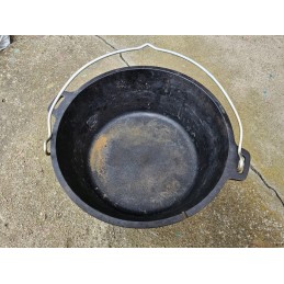 Medžioklės katilas, ketus, vengriškas puodas, kepsniai laužui, grilis, 8l