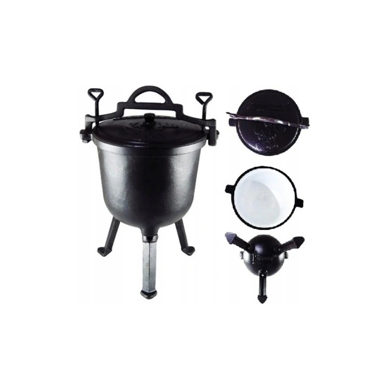 Ketaus medžioklės puodas 4l emaliuotas Kinghoff kh-2241