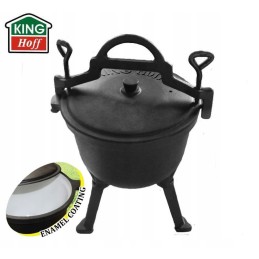 Ketaus medžioklės puodas 4l emaliuotas Kinghoff kh-2241