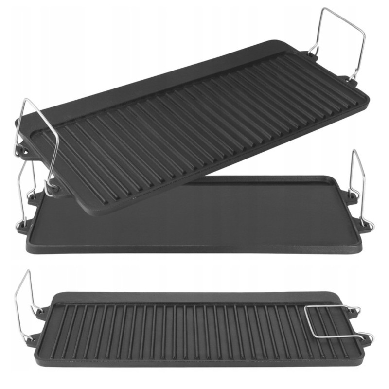 Grilio lėkštė, ketaus padėklas griliui kepti