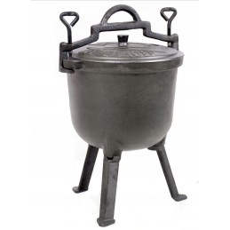 Ketaus 4 litrų medžioklės puodas, emaliuotas