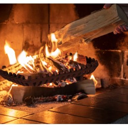 Ketaus židinio grotelės su kojelėmis 37 x 26 cm