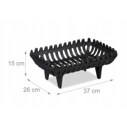 Ketaus židinio grotelės su kojelėmis 37 x 26 cm