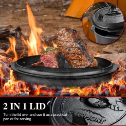 Ketaus puodas ant kojų, Overmont Dutch Oven, 6, 3l
