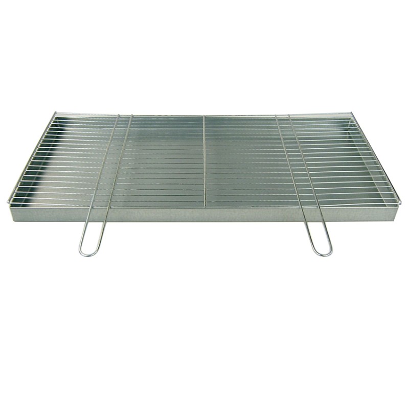 Chromuotos grilio konstrukcijos grotelės 82x43 su pakura/pelenu